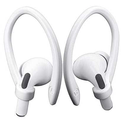 2 Pairs [M&L] Ear Hooks for All AirPods Models. White | Upgraded Anti Slip Sports Clip Hooks, AirPods Pro 3, 2, Pro, AirPods 4, 3, 2 & 1, Friendly to Glasses Wearers - color: White(Middle+Large)