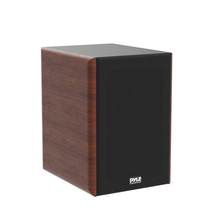 Pyle 5.25" Home Audio Speakers, 2-Way Passive Bookshelf, 200W Max Power, 1" Silk Dome Tweeter, Composite Woofer, Gold Plated 5 Way Binding Post, Rubber Surrounds, Beautiful Wood Grain Finish - Pair - color: Natural, size: 5.25 inch