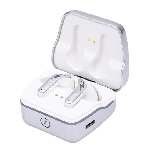 Wireless Gaming Earbuds Low Latency Bluetooth 5.3 for Console PC Tablet and Smartphone 20ms ENC Mic 10mm Driver (White) - color: White