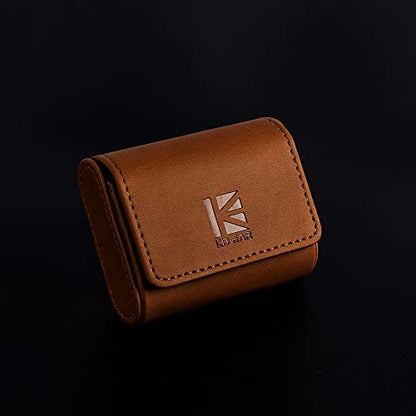 KBEAR Magnetic Closure iem Case, Travel in ear Monitor Case for IEM, Wired Earbuds, in-ear Headphones, Lightweight Storage Bag for kz zs10 pro, zs10 prox, zsn prox, castor, edx pro, ccz melody (Brown)