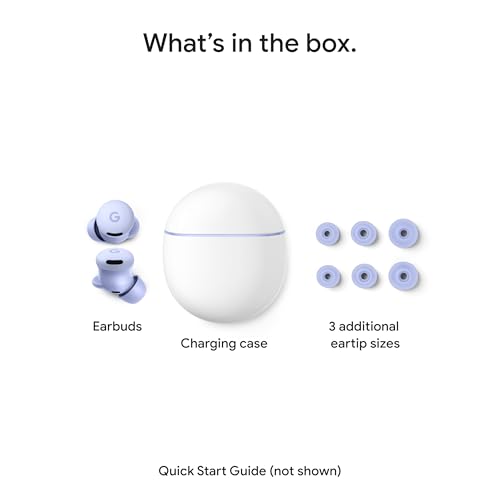 Google Pixel Buds 2a - Wireless Bluetooth Earbuds - Fog | Active Noise Cancellation, transparency mode, comfortable fit, 20-hour battery, water resistant, help from Gemini - color: Fog