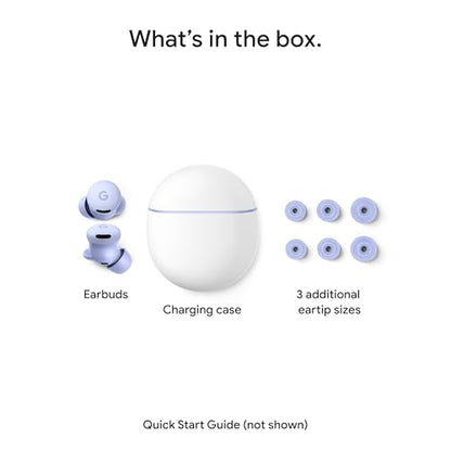 Google Pixel Buds 2a - Wireless Bluetooth Earbuds - Fog | Active Noise Cancellation, transparency mode, comfortable fit, 20-hour battery, water resistant, help from Gemini - color: Fog