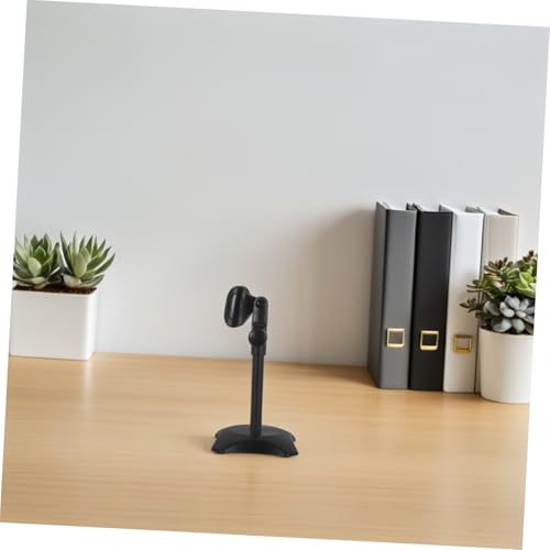 Toyvian Adjustable Desktop Mic Stand for Heavyweight Microphones with Height Adjustable Function and Stable round Base Design, for Desk Setups and Desktop Live Singing