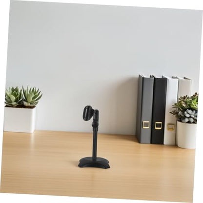 Toyvian Adjustable Desktop Mic Stand for Heavyweight Microphones with Height Adjustable Function and Stable round Base Design, for Desk Setups and Desktop Live Singing