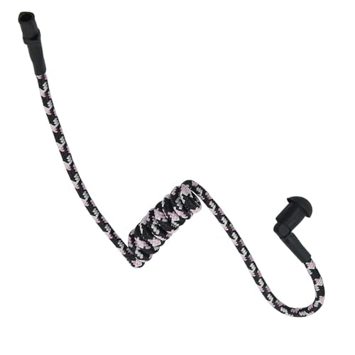 Replacement Braided Nylon Surveillance Acoustic Coil Tube for Radio Earpiece Moisture Resistant Fiber Mesh Colorful Accessories (PinkWhite-1) - color: PinkWhite-1