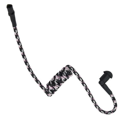 Replacement Braided Nylon Surveillance Acoustic Coil Tube for Radio Earpiece Moisture Resistant Fiber Mesh Colorful Accessories (PinkWhite-1) - color: PinkWhite-1