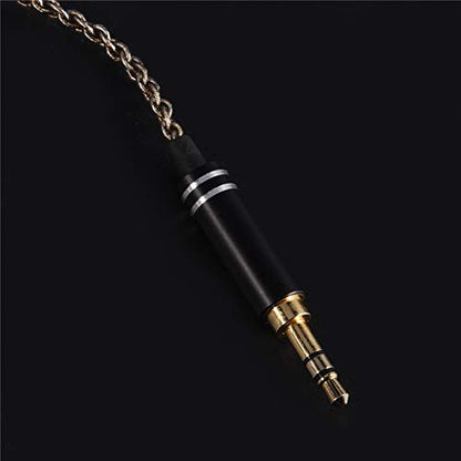 MMCX Connector Silver Plated Pure Copper Earphone Cable for SE215 SE535 SE846, Replacement Detachable Headphone Cable with 3.5mm Plug for High - Fidelity Audio (Black Straight) - size: black straight