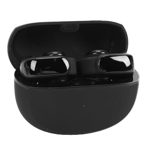 Cryfokt Bluetooth 5.3 Earbuds, Secure Fit Wireless Sports Earbuds IPX5 with Charging Case for Running Sports Meetings (Black) - color: Black