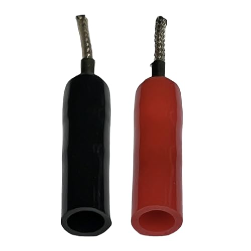 CESS 2mm Flex Pin Braided Banana Plug, Gold Plated, 4 Pairs | Black and Red colors make connections easy to identify.