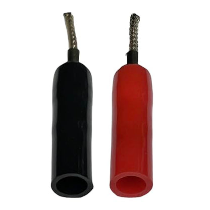 CESS 2mm Flex Pin Braided Banana Plug, Gold Plated, 4 Pairs | Black and Red colors make connections easy to identify.