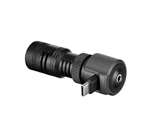 Saramonic SmartMic+UC Device-Mountable Shotgun Microphone with USB-C & Headphone Out for iPhone 15, Android Mobile Devices, New iPad & More - size: Shotgun USB-C
