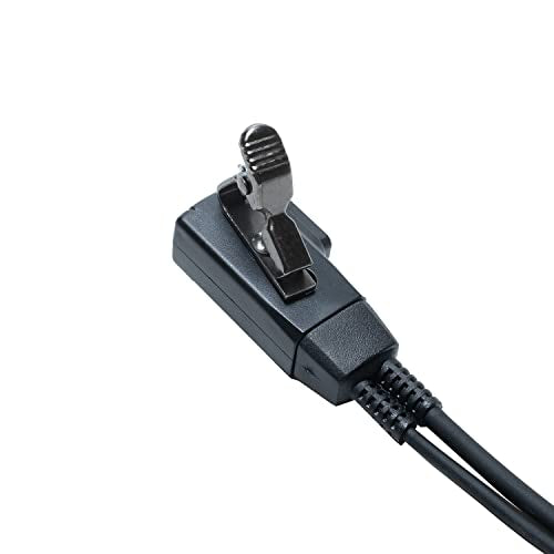 Caroo Walkie Talkie Headset Earpiece 1 Pin Covert Acoustic Tube with PTT Mic Compatible with Cobra CXT195 CX112 ACXT1035r ACXT145 ACXT545 PX655 RX385 RX685 Walkie Talkies Two Way Radio 4 Pack | Surveillance Headset, PTT Mic, Covert, Comfort, Hands-Free, L