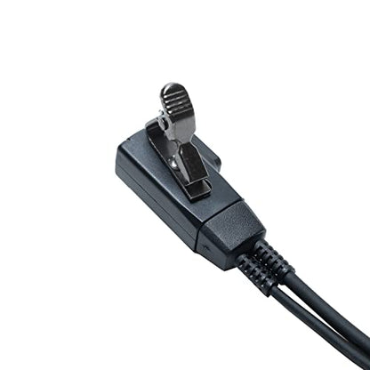 Caroo Walkie Talkie Headset Earpiece 1 Pin Covert Acoustic Tube with PTT Mic Compatible with Cobra CXT195 CX112 ACXT1035r ACXT145 ACXT545 PX655 RX385 RX685 Walkie Talkies Two Way Radio 4 Pack | Surveillance Headset, PTT Mic, Covert, Comfort, Hands-Free, L