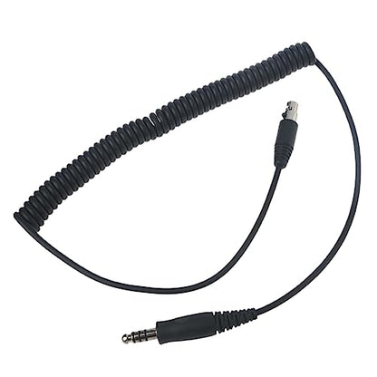 Headphone Cable U174 Plug to XLR5 Coiled Cable Aviation Aux Cord Replacement for Sound Devices