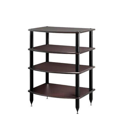 Pangea Audio Vulcan Four Shelf Audio Rack, Media Stand, and Components Cabinet 4 Shelf Espresso - color: 4 Shelf Espresso