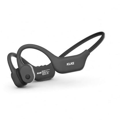 Bone Conduction Headphones for Running with mic and Rear Safety Light | Dual Sound Modes, Adjustable Fit, 10H Playtime, USB-C Charging, Clear Calls, Lightweight Comfort for Gym, Cycling and Hiking. - color: KLKE-Gray