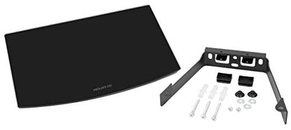 Mount-It! Floating Wall Shelf – Tempered Glass Media Shelf for Cable Box, DVD Player, Gaming Consoles (PS5, Xbox, Roku), Projector – Wall-Mounted w/Steel Frame, Cable Management, 22 lb Capacity