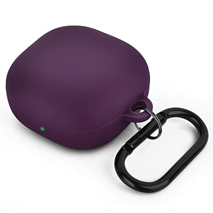AIRSPO Silicone Case Compatible with Samsung Galaxy Buds 2 Pro/Galaxy Buds 2/ Galaxy Buds Pro/Galaxy Buds Live Case (Dark Purple) - color: Dark Purple