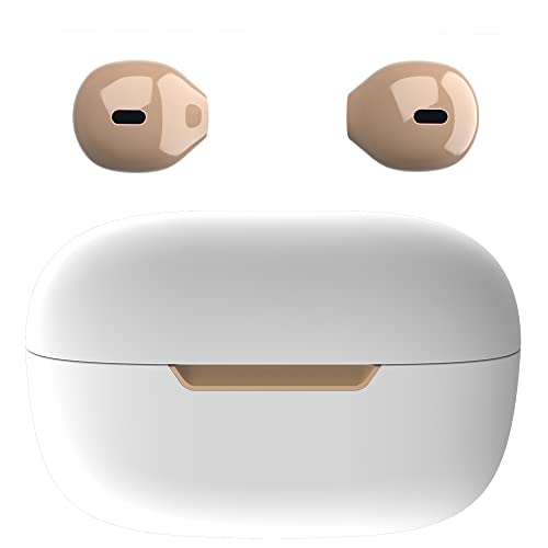Invisible Mini Wireless Bluetooth Earbuds, Small Semi in-Ear Earbuds for Work & Daily Use, Touch Control, Lightweight for Music & Audiobooks - color: Nude