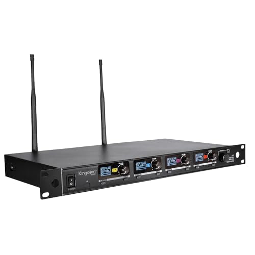 Kingdom SYSV51 V5 Professional - 1000 Channels Per Mic. UHF Wireless Microphone System with 3 Wireless Handheld Microphones and 1 Podium Microphone - style: 3 Handheld+1 Podium Mic