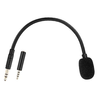 3.5mm Aux Microphone for Headphones, PC, Laptop Computer, Gaming Headset | Detachable Mini Mic 3.5 mm Jack, Small Plug in Attachment