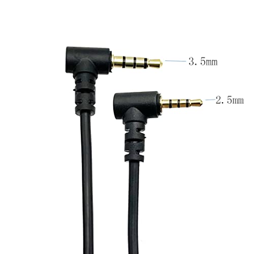 Seadream 2.5mm Male to 3.5mm Male TRRS Audio Cable Aux Cable Headphone Connect Cable,Double Angled,Gold Plated,3.3Feet 4Pole