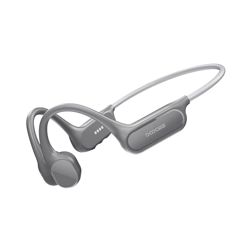 Bone Conduction Headphones IP68 Waterproof Swimming Headphones,10H Running Headphones Bluetooth 5.4 Open Earphones 32GB MP3 Dual Modes for Cycling,Underwater Swimming,Fitness (Gray) - color: LGRAY