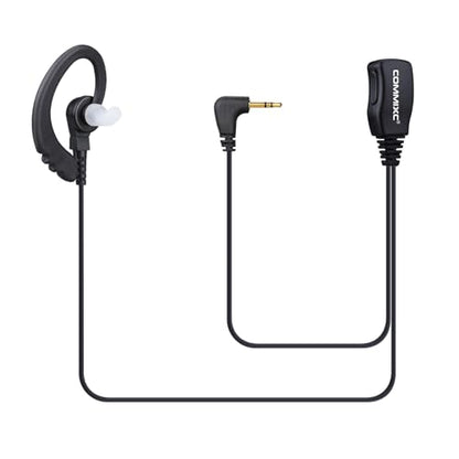 2-Pack Walkie Talkie Earpieces, 2.5mm 1-Pin Compatible with Mot Talkabout | Two Way Radio Headset with Mic PTT