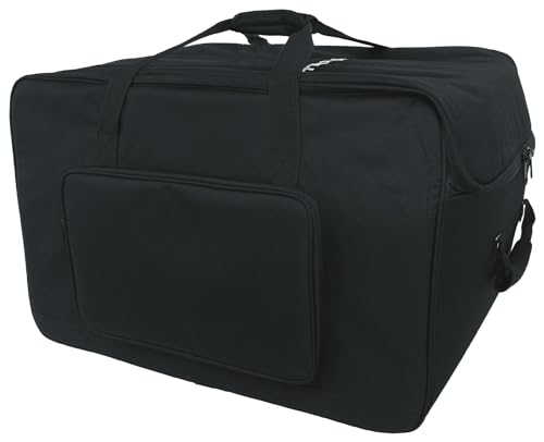 Rockville SB12 V2 Rolling Travel Bag for 12" DJ PA Speakers and Stands | Wheels and Retractable Handle, Stand Pocket, Semi-Rigid Foam Protection, Dual Lockable YKK Zippers, Water-Resistant - size: 12"