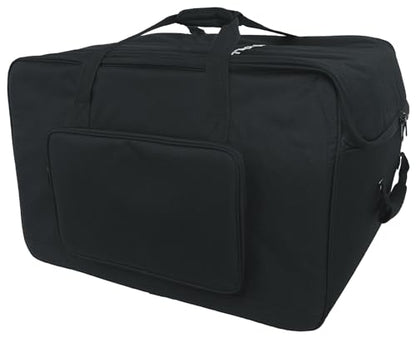 Rockville SB12 V2 Rolling Travel Bag for 12" DJ PA Speakers and Stands | Wheels and Retractable Handle, Stand Pocket, Semi-Rigid Foam Protection, Dual Lockable YKK Zippers, Water-Resistant - size: 12"