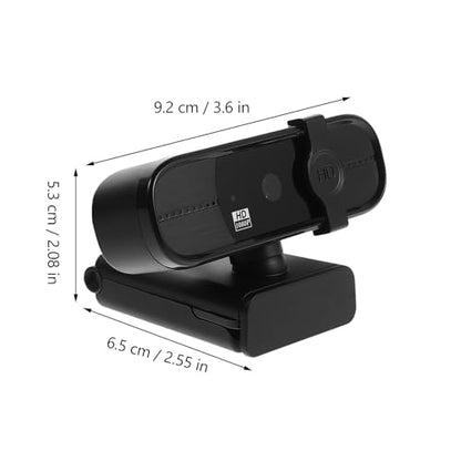 NUOBESTY USB Webcam User-Friendly Design for PC Plastic Video Conferencing Camera with Microphone 1080p Plug and Play for Remote Work and Online Education for Desktop Computer