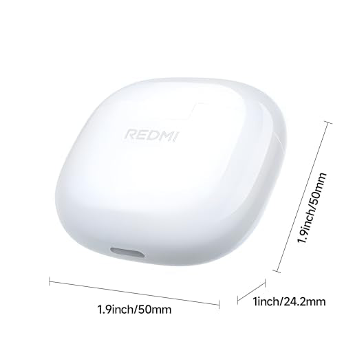 Redmi Buds 8 액티브, 세미 인이어 디자인의 무선 이어폰, 14.2mm 티타늄 다이어프램 드라이버, 블루투스 5.4, 37H 긴 배터리 수명, 듀얼 마이크 AI 노이즈 캔슬링, 구글 패스트 페어, 화이트 - style: Buds 8 액티브 화이트