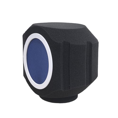 Microphone Windscreen Studio Microphone Noise Isolation Shield Windshield For Mics Soundproof Covers 1PC - color: Silver frame black m