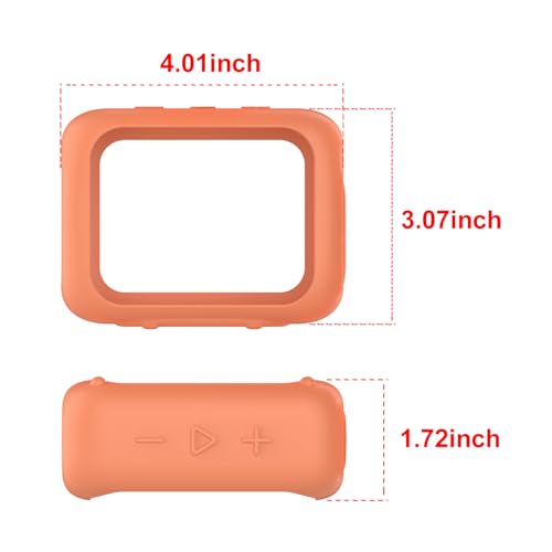 Anti-Collision Silicone Cover Waterproof Soft Anti-Drop Protective Case Anti-Scratch Shell for GO5 Portable Bluetooth Speaker Shockproof Protective Sleeve - color: Orange