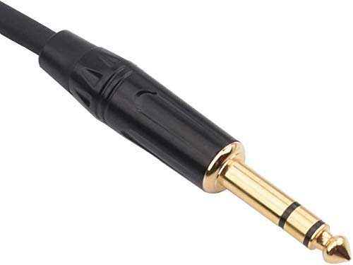 XLR Female to 1/4 Inch (6.35mm) TRS Jack Lead Balanced Signal Interconnect Cable XLR to Quarter inch Patch Cable - 10 Feet