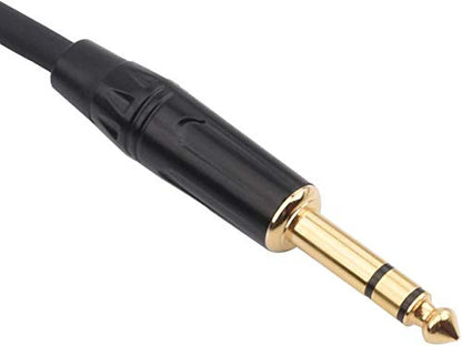 XLR Female to 1/4 Inch (6.35mm) TRS Jack Lead Balanced Signal Interconnect Cable XLR to Quarter inch Patch Cable - 10 Feet