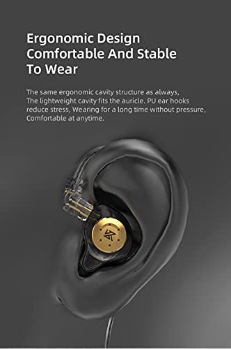 KZ EDX PRO Wired Earbuds Earphones in Ear Monitor 1DD Wired Ear Buds HiFi Deep Bass with 1DD New 10mm Dynamic Driver Over Ear Headset with Detachable Cable - color: Green, style: without Mic