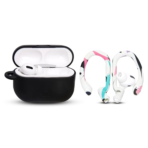 WC HookZ - Patented Upgraded Over Ear Hooks for AirPods Pro 1, 2 & AirPods 1, 2 & 3- Two Size Pairs Included in Package, Unique Left & Right Hook, Made by Wicked Cushions | 90's White - color: 90's White