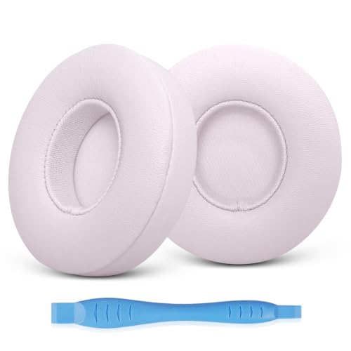 GEVO Ear Pads Replacement for Beats Solo 4 Wireless On-Ear Headphones, Earpads Ear Cushions for Solo 4 with Soft Protein Leather, Stronger Adhesive Backing (Cloud Pink) - color: Cloud Pink