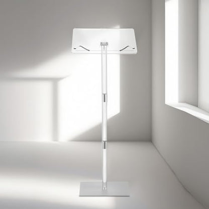 VEVOR 연단 스탠드, 104.1cm(41인치) 아크릴 성서, 넓은 독서 표면이 있는 휴대용 노트북 책상, 책 클립, 조절 가능한 각도, 플로어 스탠딩, 교실, 결혼식, 회의, 강의 및 콘서트용 - style: 아크릴 성서 109.2cm(43인치)