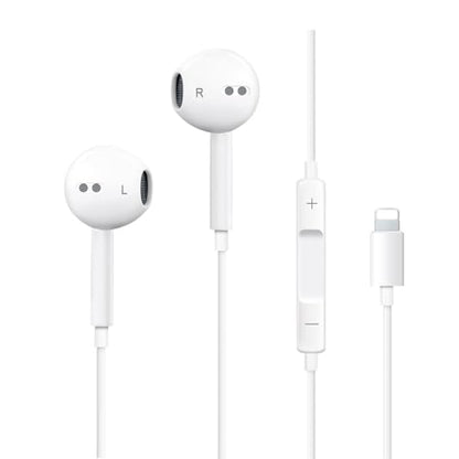 iPhone Wired Earbuds with Microphone and Volume Control, in-Ear Headphones | Plug-and-play wired earphones for iPhone with a built-in mic and volume control for calls and music, plus a comfy in-ear fit