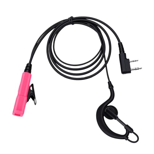 Sanpyl 2 Pin G Shape Radio Headset with Microphone Earpiece for TK TH KPG Two Way Radio Hands Free Communication Clear Audio Security Earpiece