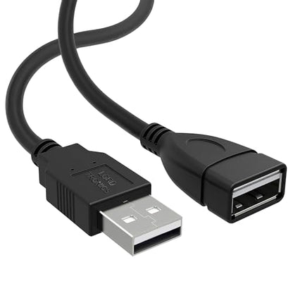 LORDTRONICS Long USB Extension Cable 10FT - Male to Female Data Transfer Adapter and Charging for Laptop, PlayStation, Xbox, Flash Drive - Black - size: 10FT