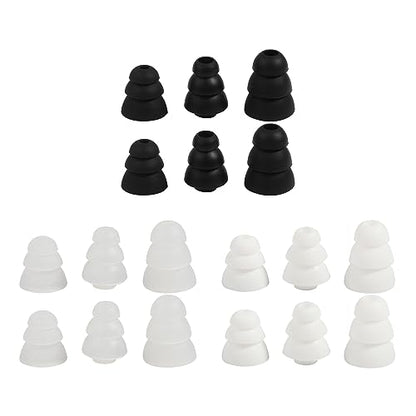 Replacement Triple Flange Ear Tips Earbuds Silicone for in Ear Headphones in-Ear Hole 4.0mm