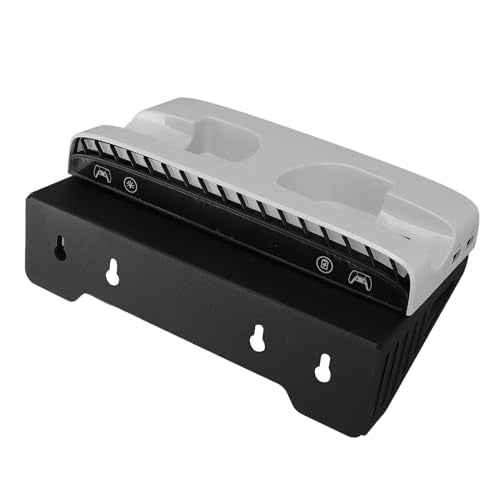 Controller Charger Station, Space Saving Wall Mount Dual Charging Dock Dual Stand Charger, Controller Charging Stand with 15 RGB Light Effects Headset Hook 2 USB Ports