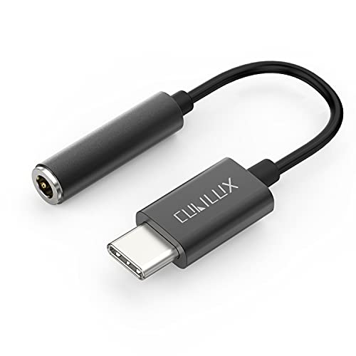 USB C Headphone Adapter Compatible with Galaxy S25/S24/S23/S22/S21 Ultra, Z Fold/Flip 7/6/5/4/3, Tab S11/S10/S9/S8/S7, iPhone 17/16/15, iPad Pro 13/11, Type C 3.5mm Earphone Audio Dongle - color: Black