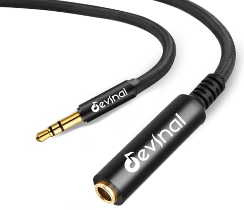 1/4" Female to 3.5mm Cable, 6.35mm Female to 3.5mm (1/8" inch) Stereo Headphone Adapter, Quarter inch to Mini-Jack TRS Male Plug Cord Converter Connector - 10 feet/3M - size: 10 ft, style: 1/4" Female to 3.5mm Male