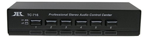 Technolink TC-716 6-Port Stereo Source Selector; Black or Silver, Your Choice (Black) - color: BLACK