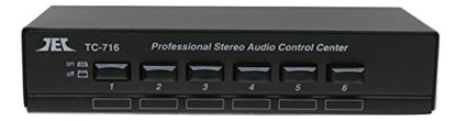 Technolink TC-716 6-Port Stereo Source Selector; Black or Silver, Your Choice (Black) - color: BLACK