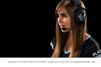 UNCLE LIGHT 2 Pack Replacement Game Mic for Logitech G PRO X & G Pro Gaming Headset on PS4 PS5 Xbox One PC, 3.5mm Detachable Boom Microphone